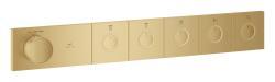 GROHE Grohtherm Aqua Tiles 5 valfli ankastre termostatik batarya Altın Brushed Cool Sunrise