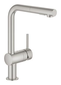 GROHE Minta Tek kumandalı eviye bataryası Supersteel Infinity Kaplama 30274DC0