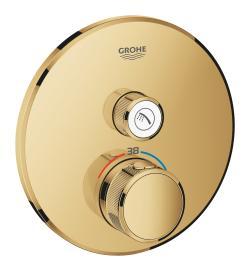 GROHE Grohtherm SmartControl Tek valfli akış kontrollü, ankastre termostatik duş bataryası Altın Cool Sunrise