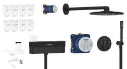 GROHE SmartControl Purefoam Ankastre duş sistemi Siyah Phantom Black