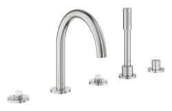 GROHE Atrio Private Collection 5 delikli küvet bataryası Supersteel Infinity Kaplama 25224DC0