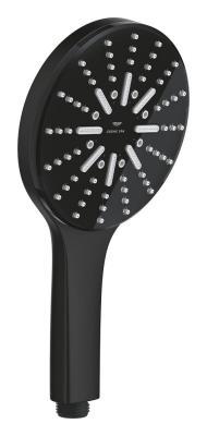 GROHE Rainshower Aqua El duşu 3 akışlı Siyah Phantom Black