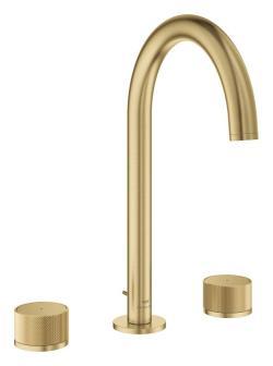 GROHE Atrio Private Collection 3 delikli lavabo bataryası L-Boyut Altın Brushed Cool Sunrise 20595GN0