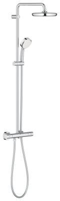 GROHE Tempesta Cosmopolitan System 210 Duvara monte termostatik bataryalı duş sistemi Krom 27922001
