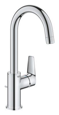 GROHE BauEdge Tek kumandalı lavabo bataryası 1/2" L-Boyut Krom 23760001
