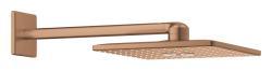 GROHE Rainshower SmartActive 310 Cube Tepe duşu seti 430 mm, 2 akışlı Bronz Brushed Warm Sunset