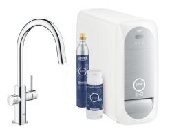 GROHE Blue Home Çekilebilir çıkış uçlu C tipi çıkış ucu başlangıç kiti Krom
