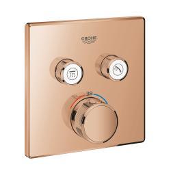 GROHE Grohtherm SmartControl Çift valfli akış kontrollü, ankastre termostatik duş bataryası Bronz Warm Sunset 29124DA0