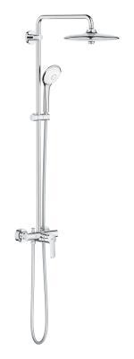 GROHE Euphoria System 260 Duvara monte tek kumandalı bataryalı duş sistemi Krom