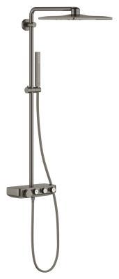 GROHE Euphoria SmartControl System 310 Cube Duvara monte termostatik bataryalı duş sistemi Antrasit Brushed Hard Graphite