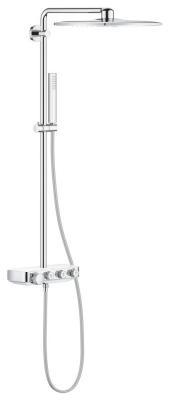 GROHE Euphoria SmartControl System 310 Cube Duvara monte termostatik bataryalı duş sistemi Beyaz, krom