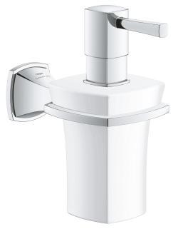 GROHE Grandera Seramik sıvı sabunluk ve tutacağı Krom
