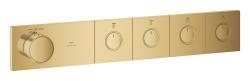 GROHE Grohtherm Aqua Tiles 4 valfli ankastre termostatik batarya Altın Cool Sunrise