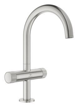 GROHE Atrio Private Collection Tek delikli lavabo bataryası 1/2" L-Boyut Supersteel Infinity Kaplama 21138DC0