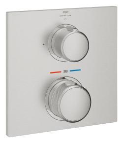 GROHE Allure Tek valfli akış kontrollü, ankastre termostatik duş bataryası Supersteel Infinity Kaplama