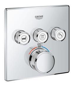 GROHE Grohtherm SmartControl Üç valfli akış kontrollü, ankastre termostatik duş bataryası Krom 29142000