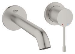 GROHE Essence İki delikli lavabo bataryası M-Boyut Supersteel Infinity Kaplama 29192DC1