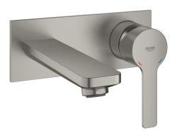 GROHE Lineare İki delikli lavabo bataryası M-Boyut Supersteel Infinity Kaplama