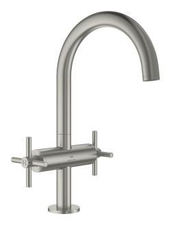 GROHE Atrio Tek delikli lavabo bataryası 1/2" L-Boyut Paslanmaz Çelik Satin Steel