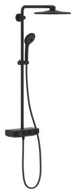 GROHE Duvara monte termostatik bataryalı duş sistemi Siyah Phantom Black