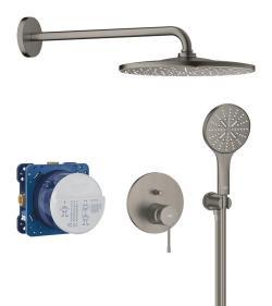 GROHE Essence Rainshower Mono 310 ile ankastre duş sistemi Antrasit Brushed Hard Graphite