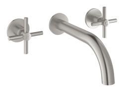 GROHE Atrio 3 delikli lavabo bataryası M-Boyut Supersteel Infinity Kaplama