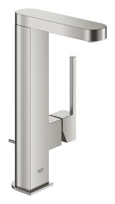 GROHE Plus Tek kumandalı lavabo bataryası 1/2" L-Boyut Supersteel Infinity Kaplama 23843DC3