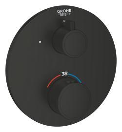 GROHE Grohtherm Ankastre termostatik banyo bataryası Siyah Matt Black 1022122430