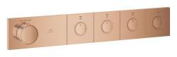 GROHE Grohtherm Aqua Tiles 4 valfli ankastre termostatik batarya Bronz Warm Sunset