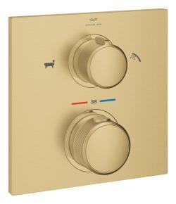 GROHE Allure Thermostat for concealed installation with 2-way diverter hand shower/bath filler Altın Brushed Cool Sunrise