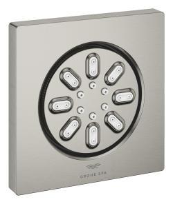 GROHE Rainshower Aqua Köşeli yan duş, 2 fonksiyonlu Supersteel Infinity Kaplama
