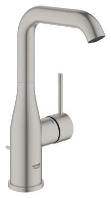 GROHE Essence Tek kumandalı lavabo bataryası 1/2" L-Boyut Supersteel Infinity Kaplama 24174DC1