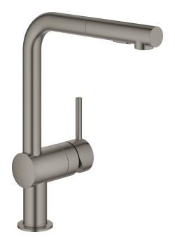GROHE Minta Tek kumandalı eviye bataryası Antrasit Brushed Hard Graphite 30274AL0