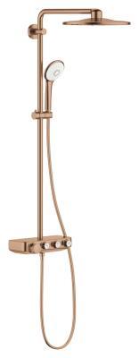 GROHE Duvara monte termostatik bataryalı duş sistemi Bronz Brushed Warm Sunset