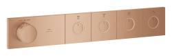GROHE Grohtherm Aqua Tiles 4 valfli ankastre termostatik batarya Bronz Brushed Warm Sunset