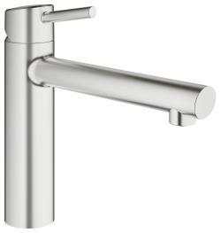 GROHE Concetto Tek kumandalı eviye bataryası Supersteel Infinity Kaplama 31128DC1