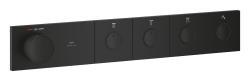 GROHE Grohtherm Aqua Tiles 4 valfli ankastre termostatik batarya Siyah Phantom Black