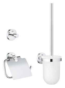GROHE Essentials City 3ü 1 arada tuvalet aksesuar seti Krom