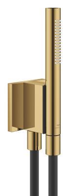 GROHE Rainshower Aqua Stick el duşu seti, 2 fonksiyonlu, duş hortumu ve manyetik duvar askısı ile Altın Cool Sunrise
