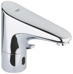 GROHE Europlus E Fotoselli lavabo bataryası, 1/2", çift su girişli ayarlanabilir sıcaklık sınırlayıcısı Krom 36015001