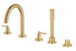 GROHE Atrio 5 delikli küvet bataryası Altın Brushed Cool Sunrise 29407GN0