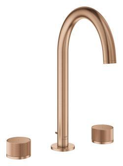 GROHE Atrio Private Collection 3 delikli lavabo bataryası L-Boyut Bronz Brushed Warm Sunset 20595DL0