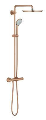 GROHE Euphoria System 310 Duvara monte termostatik bataryalı duş sistemi Bronz Brushed Warm Sunset
