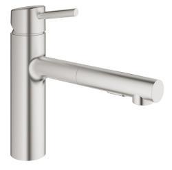 GROHE Concetto Tek kumandalı eviye bataryası Supersteel Infinity Kaplama 30273DC1