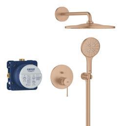 GROHE Essence Rainshower Mono 310 ile ankastre duş sistemi Bronz Brushed Warm Sunset