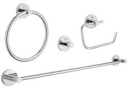 GROHE Essentials 4ü bir arada banyo aksesuar seti Krom 40823001