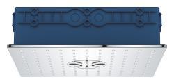GROHE Rainshower Aqua Duo Tavan duşu, 2 fonksiyonlu, ankastre gövde dahil Krom