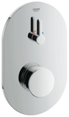 GROHE Eurosmart Cosmopolitan T Zaman ayarlı duş bataryası 1/2", kelebek ve ayarlanabilir sıcaklık sınırlayıcı ile Krom 36321000