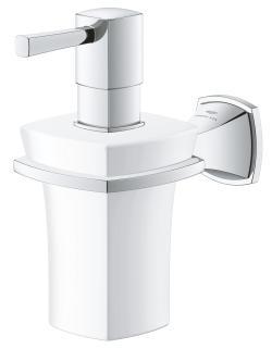 GROHE Grandera Seramik sıvı sabunluk ve tutacağı Krom