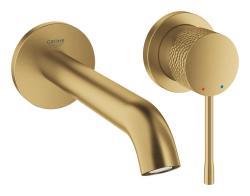 GROHE Essence İki delikli lavabo bataryası M-Boyut Altın Brushed Crafted Cool Sunrise